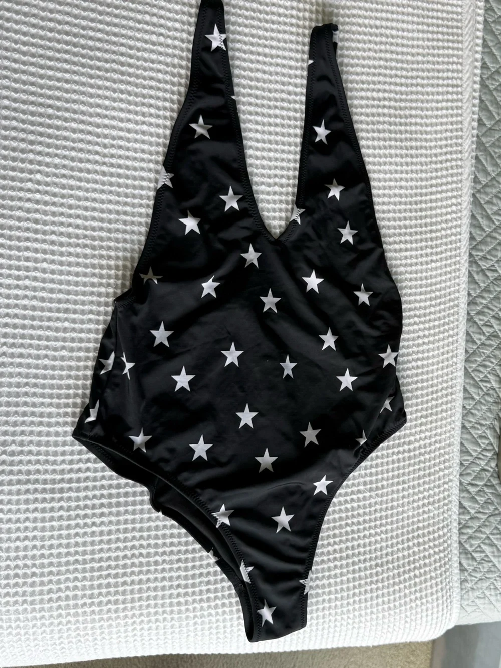 Missguided black with white stars one piece